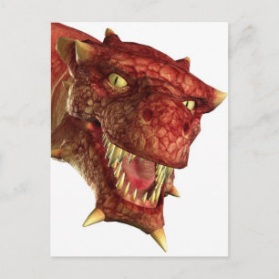 portret van een draak briefkaart