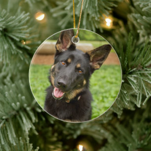 Portret van een Duitse herder Keramisch Ornament