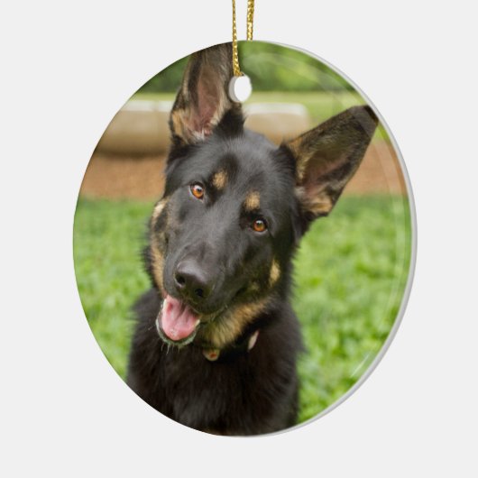 Portret van een Duitse herder Keramisch Ornament (Links)