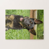 Portret van een Duitse herder Legpuzzel (Horizontaal)
