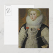 Portret van een Elizabeth Lady met een papegaai Briefkaart (Voorkant / Achterkant)