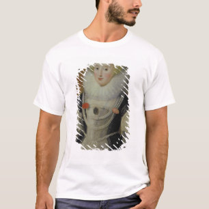 Portret van een Elizabeth Lady met een papegaai T-shirt