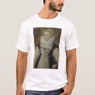 Portret van een Elizabeth Lady met een papegaai T-shirt
