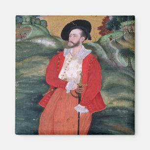 Portret van een Europese zeeman, c.1590 Magneet