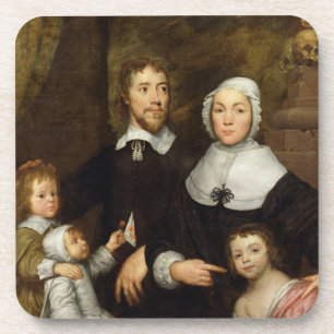 Portret van een familie, waarschijnlijk die van Ri Onderzetter