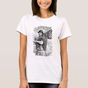 Portret van een Fisherman die zijn netten vervoert T-shirt