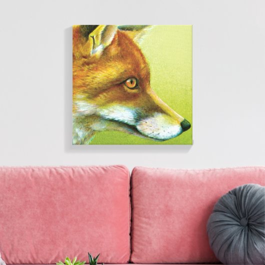 Portret van een foliescanvasafdruk canvas afdruk (Insitu (Woonkamer))