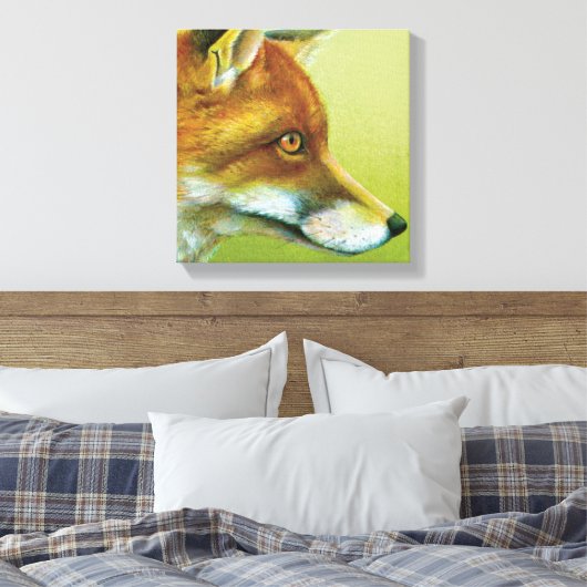 Portret van een foliescanvasafdruk canvas afdruk (Insitu (Slaapkamer))
