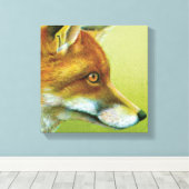 Portret van een foliescanvasafdruk canvas afdruk (Insitu (Houten vloer))