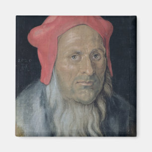 Portret van een gebogen Man in een rood Pet, 1520  Magneet