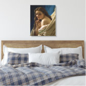 Portret van een Gepassioneerde Jonge Dame Canvas Afdruk (Insitu (Slaapkamer))