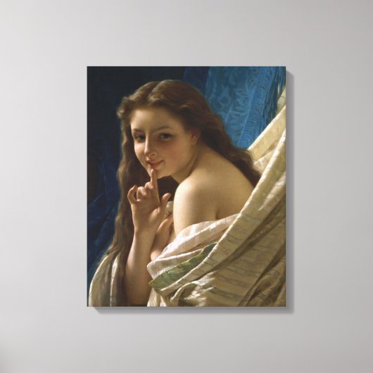 Portret van een Gepassioneerde Jonge Dame Canvas Afdruk (Voorkant)