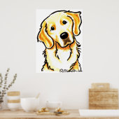 Portret van een Golden Retriever Poster (Keuken)