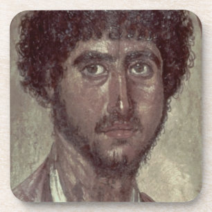 Portret van een Griek uit Fayum, Romano-Egyptenaar Bier Onderzetter