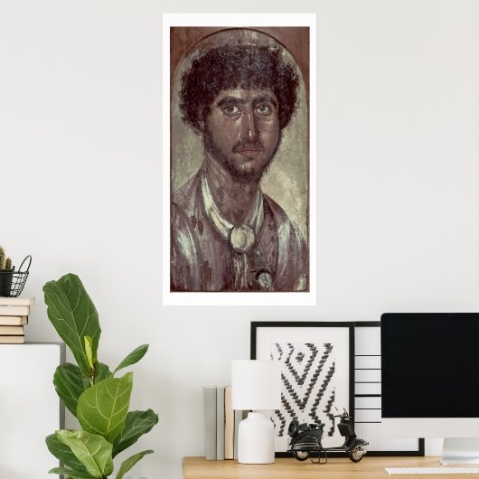 Portret van een Griek uit Fayum, Romano-Egyptenaar Poster (Thuiskantoor)