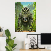 Portret van een groot fantasiebeest | AI Art Poste Poster (Thuiskantoor)