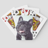 Portret van een Happy French Bulldog Pokerkaarten (Achterkant)