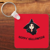 Portret van een heks sleutelhanger (Voorkant)