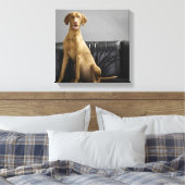 Portret van een hond canvas afdruk (Insitu (Slaapkamer))