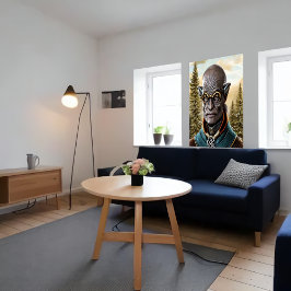 Portret van een Humanoïde alien | AI Art Poster