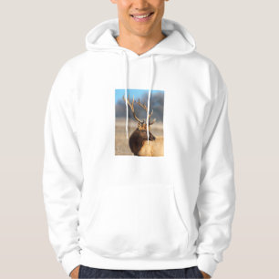 Portret van een indrukwekkende wapiti-stier hoodie