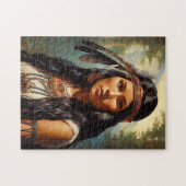Portret van een inheemse Amerikaanse vrouw Legpuzzel (Horizontaal)