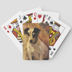 Portret van een Jack Russell Dog (Animal Art) Pokerkaarten