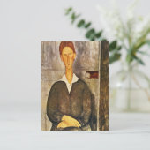 Portret van een jong Man - Amedeo Modigliani Briefkaart (Staand voorkant)