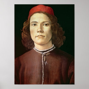 Portret van een jong Man, c.1480-85 Poster