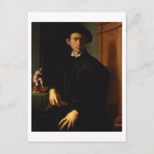 Portret van een jong man, c.1532-40 (olie op het p briefkaart