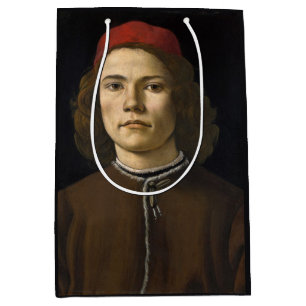 Portret van een jong Man (door Sandro Botticelli) Medium Cadeauzakje