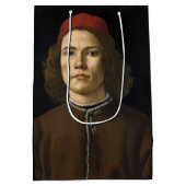 Portret van een jong Man (door Sandro Botticelli) Medium Cadeauzakje (Achterkant)