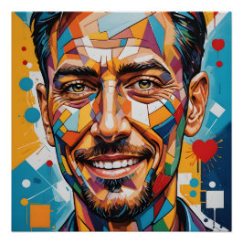 Portret van een jong man perfect poster