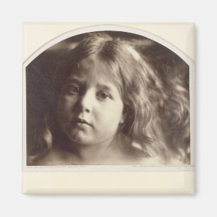 Portret van een jong meisje (albumine-afdruk van e magneet