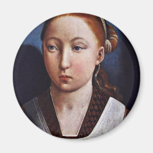 Portret van een jong meisje (Joanna The Mad?) van  Magneet