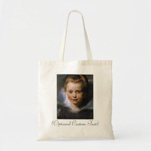 Portret van een jong meisje tote bag