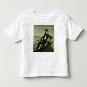 Portret van een jonge Deense officier van de marin Kinder Shirts