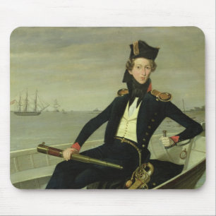 Portret van een jonge Deense officier van de marin Muismat