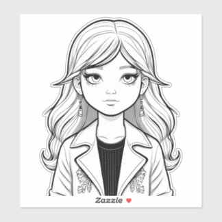 Portret van een jonge dromer sticker