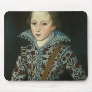 Portret van een jonge jongen, vijf jaar oud muismat