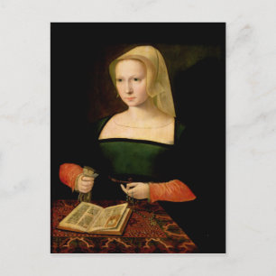 Portret van een jonge vrouw briefkaart