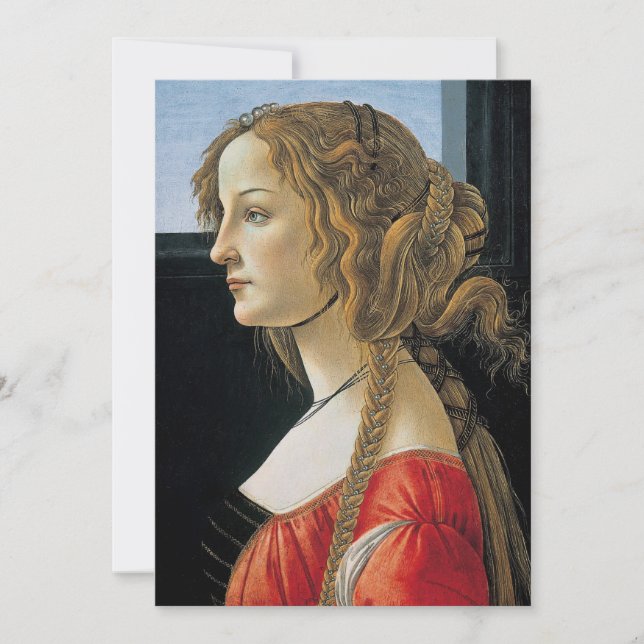 Portret van een jonge vrouw door Botticelli (Voorkant)