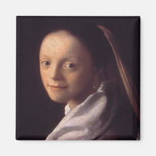 Portret van een jonge vrouw magneet