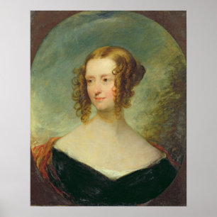 Portret van een jonge vrouw poster