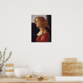 Portret van een jonge vrouw - Simonetta Vespucci Poster (Keuken)