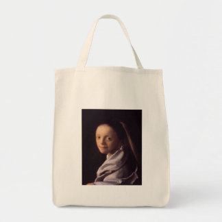 Portret van een jonge vrouw tote bag