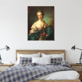 Portret van een jonge vrouw van Jean-Marc Nattier Canvas Afdruk (Insitu (Slaapkamer))