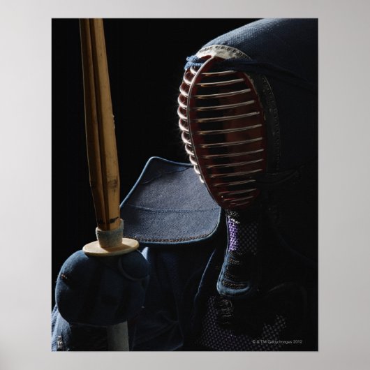 Portret van een Kendo Fencer 6 Poster (Voorkant)