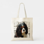 Portret van een King Charles Cavalier Spaniel Tote Bag (Achterkant)