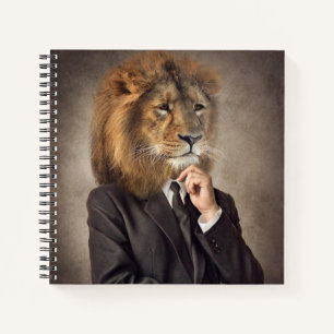 Portret van een leeuw notitieboek